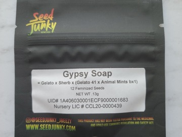 Providing ($): Seed Junky Genetics - Gypsy Soap