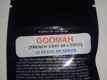 Providing ($): Goomah | NugLife Farms | 10 Regular Seeds | FREE Shipping