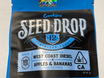 Providing ($): Compound Genetics/Cookies - West Coast Diesel x Apples & Bananas