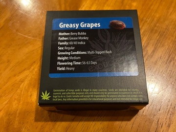 Vente: Exotic Genetix - Greasy Grapes