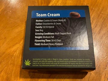 Vente: Exotic Genetix - Team Cream