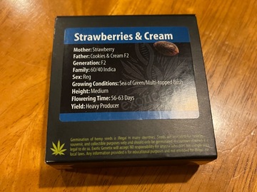 Providing ($): Exotic Genetix- Strawberries & Cream