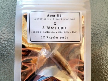 Selling: Area 51 x 3 Birds CBD - 12 Regs