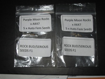 Selling: Purple Moon Rocks x AK47, 5 x Auto Fem Seeds, F1