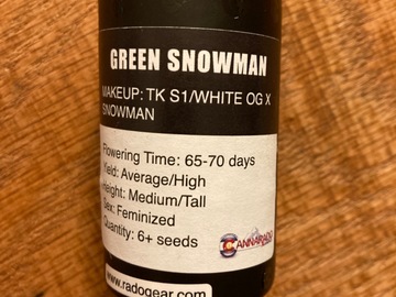 Selling: Green Snowman from Cannarado