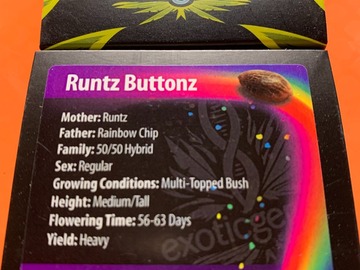 Selling: EXOTIC GENETIX - RUNTZ BUTTONZ