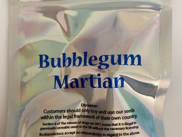 Selling: Budzarelicious.BubblegumMartian.BubblegumxN/L.Regular pack of 10