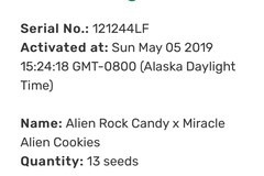 Vente: Alien Rock Candy x Miracle Alien Cookies 27/50