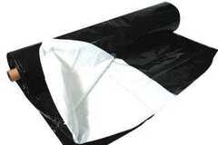 Sell: Black + White Poly, 100 ft x 10 ft, 5.5 mil, Roll