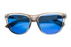 Venta: Summer Blues Optics - Clear Grey Frames, Light Bamboo Arms | HPS
