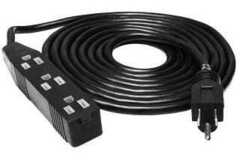 Vente: 120 Volt 25 ft Extension Cord w/ 3 Outlet Power Strip - 14 Gauge