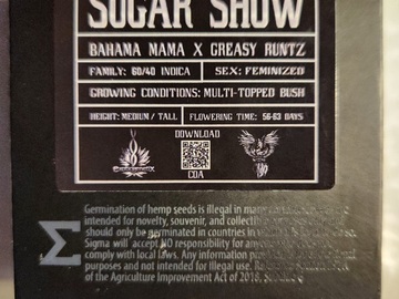 Vente: Sugar Show