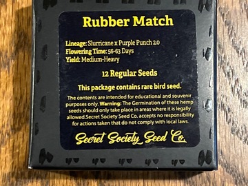 Sell: Rubber Match - Secret Society Seed Co