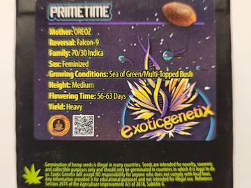 Vente: Prime Time by Exotic Genetix