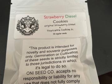 Sell: Strawberry Diesel Cookies By Oni seed Co