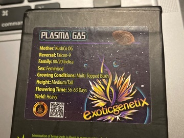 Sell: Plasma Gas by Exotic Genetix