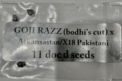 Venta: Doc d - Goji Razz (bodhi's cut) x Afkansastan/X18 Pakistani