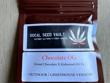 Vente: Socal Seed Vault - Chocolate OG Outdoor/Greenhouse Pheno