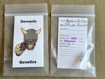 Vente: Demonic Genetics - Mandarin Zkittlez x Purple Punch 2.0