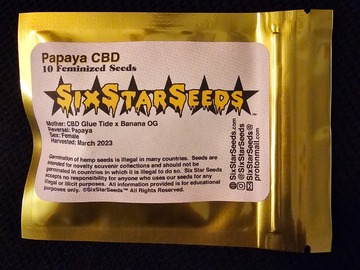 Sell: 6 Star Seeds Papaya CBD 10 pack Fems