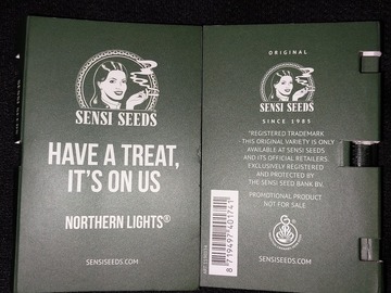 Sell: Northern Lights, 2 Feminized Seeds by Sensi Seeds