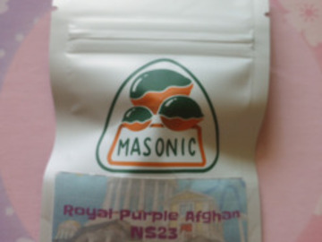 Vente: Royal Purple Afghan NS23 Masonic Seeds