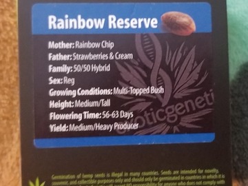 Providing ($): Rainbow reserve rainbow chip x strawberries n cream