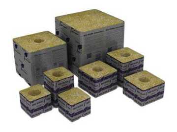 Sell: Grodan Stonewool Delta Gro-Block 4 3 inch x 3 inch x 2.5 inch w/ Hole
