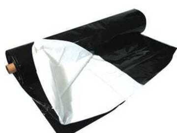 Selling: Black + White Poly, 100 ft x 10 ft, 5.5 mil, Roll