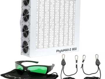Selling: Black Dog LED - PhytoMAX-2 800W Grow Light w/ GroVision Grow Room Glasses + Ratchet Light Hanger