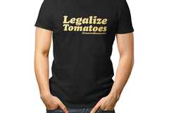 Selling: Growers House Legalize Tomatoes T-Shirt - Gold on Black