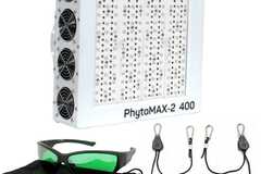 Selling: Black Dog LED - PhytoMAX-2 400W Grow Light w/ Method GroVision Room Glasses + Ratchet Light Hangers