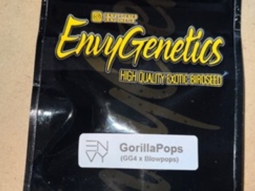 Providing ($): Envy Genetics  Gorilla Pops “Gorilla Glue #4 x Blowpops”